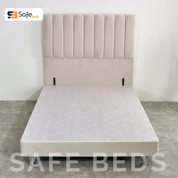 Divan Bed Base on Chrome Metal Legs