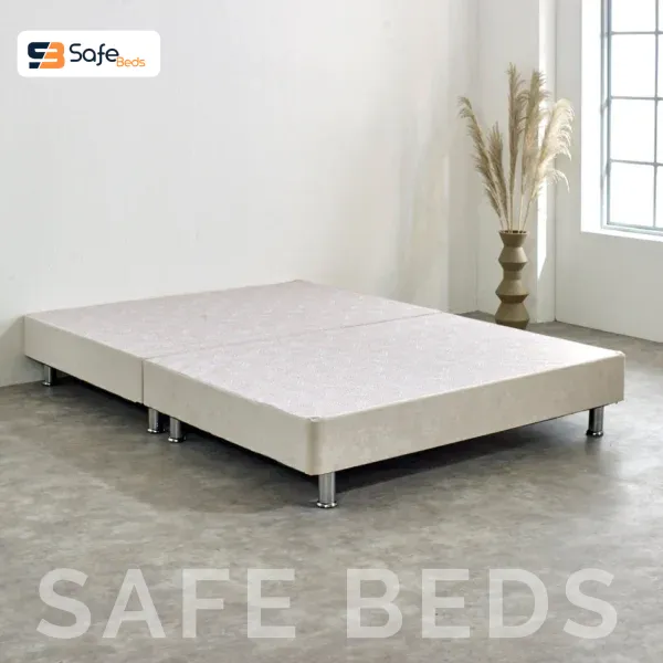 Divan Bed Base on Chrome Metal Legs