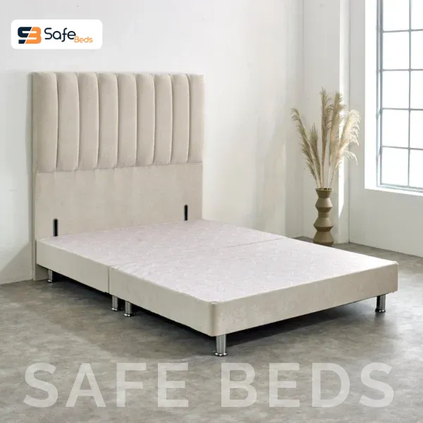 Divan Bed Base on Chrome Metal Legs