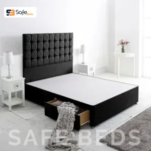 Tulip Divan Base Only with Floor Standing 54 Inches Headboard