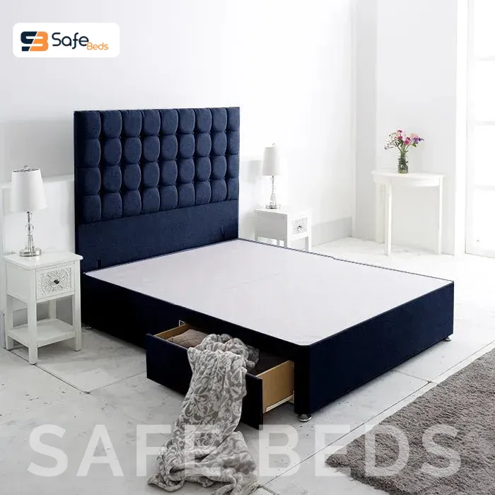 Tulip Divan Base Only with Floor Standing 54 Inches Headboard